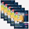 imageAvery Waterproof Sticker Labels for Printer  1quot x 258quot Mailing Labels Ultrahold Permanent Adhesive Laser Printers 1500 Printable Avery Address Label Sheets 5520One Size Pack of 5