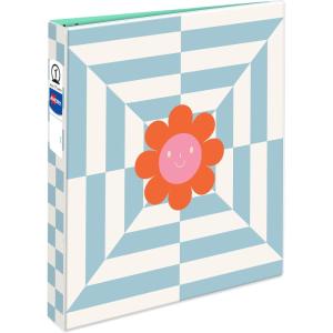 imageAvery 3 Ring Binder 1 Inch Round Rings Retro Collection Flower Power 26802