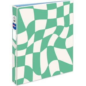imageAvery 3 Ring Binder 1 Inch Round Rings Retro Collection Groovy Checks 26803