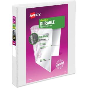 imageAvery Durable View 3 Ring Binder 1 Inch EZD Rings 1 White Binder 093011