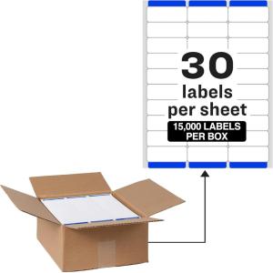 imageAvery Easy Peel Printable Address Labels with Sure Feed 1quot x 258quot Customizable Stickers White 7500 Blank Mailing Labels Great for Mailing Shipping and More 5960One Size