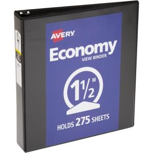 imageAvery Economy View 3 Ring Binder 15quot Round Rings 1 Black Binder 057711 Count Pack of 1