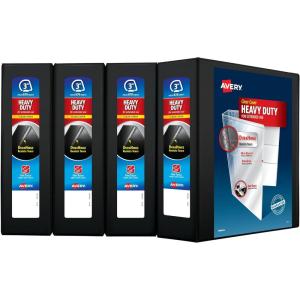 imageAvery HeavyDuty 15 Inch Binders 3 Ring View Binder 15 Inch EZD Ring Black Sturdy 796953