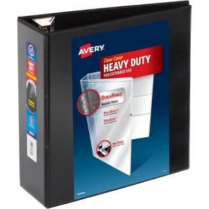 imageAvery HeavyDuty 15 Inch Binders 3 Ring View Binder 15 Inch EZD Ring Black Sturdy 796954