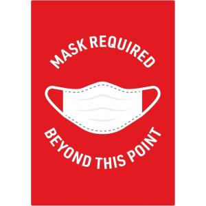 imageAvery Preprinted Wall Decals quotPrevent Germs from Spreadingquot Safety Signs 7quot x 10quot Tear and Water Resistant 5 Removable Wall Signs 83174Mask Required
