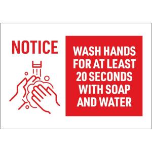 imageAvery Preprinted Wall Decals quotPrevent Germs from Spreadingquot Safety Signs 7quot x 10quot Tear and Water Resistant 5 Removable Wall Signs 83174Wash Hands 20 Seconds