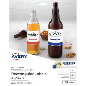 imageAvery Printable Blank Rectangle Labels 35quot x 475quot White 32 Customizable Labels 22827Labels