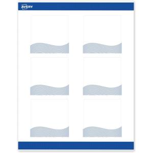 imageAvery Printable Square Labels Double Black Border 3quot x 3quot Matte White Square Labels Permanent LaserInkjet 60ct Great for Product MerchandisingBlue Waves