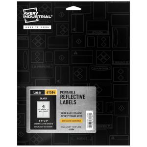 imageAvery Printable Warning Signs 5quot x 7quot WaterChemical Resistant 30 Removable Labels 61511Silver
