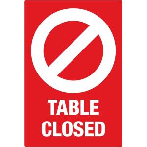 imageAvery Social Distancing Signs OpenClosed Green ampamp Red Surface Safe ID 4quot x 6quot 10 Removable Decals 83070Red Table Closed