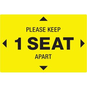 imageAvery Social Distancing Signs OpenClosed Green ampamp Red Surface Safe ID 4quot x 6quot 10 Removable Decals 83070Yellow Keep 1 Seat Apart