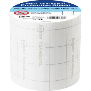 imageAvery TouchGuard Protective Shield Active Agents Built in to Protect The Film 4quot x 30 1 Roll SelfAdhesive Conformable Clear Film Avery 27801