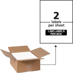 imageAvery Waterproof Printable Shipping Labels with Sure Feed 55quot x 85quot White 100 Blank Mailing Labels 55261 000 labels