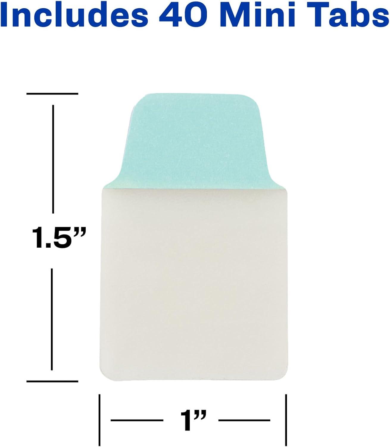 imageAvery Ultra Tabs Mini Tabs 1quot x 15quot 2Side Writable Assorted Pastel Colors Self Adhesive Repositionable 40 Per Pack 120 Total 3Pack of 74761Assorted Pastel