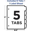 imageAvery  Amy Tangerine Designer Collection Big Tab Dividers for 3 Ring Binders 5Tab Set Rainbow Vibes 1 Set 11394