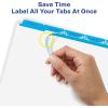 imageAvery 12 Tab Dividers for 3 Ring Binder Easy Print ampamp Apply Clear Label Strip Index Maker Customizable Multicolor Tabs 5 Sets 11405Blue