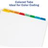 imageAvery 12 Tab Dividers for 3 Ring Binder Easy Print ampamp Apply Clear Label Strip Index Maker Customizable Multicolor Tabs 5 Sets 11405Clear