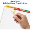 imageAvery 12 Tab Dividers for 3 Ring Binder Easy Print ampamp Apply Clear Label Strip Index Maker Customizable Multicolor Tabs 5 Sets 11405Clear