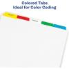 imageAvery 12 Tab Dividers for 3 Ring Binder Easy Print ampamp Apply Clear Label Strip Index Maker Customizable Multicolor Tabs 5 Sets 11405Clear