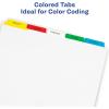 imageAvery 12 Tab Dividers for 3 Ring Binder Easy Print ampamp Apply Clear Label Strip Index Maker Customizable Multicolor Tabs 5 Sets 11405Multicolor