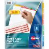 imageAvery 12 Tab Dividers for 3 Ring Binder Easy Print ampamp Apply Clear Label Strip Index Maker Customizable Multicolor Tabs 5 Sets 11405Multicolor
