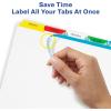 imageAvery 12 Tab Dividers for 3 Ring Binder Easy Print ampamp Apply Clear Label Strip Index Maker Customizable Multicolor Tabs 5 Sets 11405Multicolor