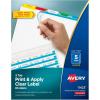 imageAvery 12 Tab Dividers for 3 Ring Binder Easy Print ampamp Apply Clear Label Strip Index Maker Customizable Multicolor Tabs 5 Sets 11405Multicolor