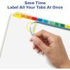 imageAvery 12 Tab Dividers for 3 Ring Binder Easy Print ampamp Apply Clear Label Strip Index Maker Customizable Multicolor Tabs 5 Sets 11405Multicolor Assortment