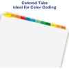 imageAvery 12 Tab Dividers for 3 Ring Binder Easy Print ampamp Apply Clear Label Strip Index Maker Customizable Multicolor Tabs 5 Sets 11405Multicolor Assortment