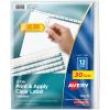 imageAvery 12Tab Binder Dividers Easy Print ampamp Apply Clear Label Strip Index Maker White Tabs 5 Sets 114295 Sets Pack of 6
