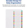 imageAvery 131 Dividers for 3 Ring Binders 31 Tabs per Set Customizable Table of Contents Multicolor Arched Tabs Great for Organizing Reports Projects and More 1184612 packs