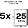 imageAvery 2650 Legal Exhibit Dividers for 3 Ring Binders 25Tab Set Allstate Style 1 Binder Divider Set 01702One Size