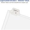 imageAvery 2650 Legal Exhibit Dividers for 3 Ring Binders 25Tab Set Allstate Style 1 Binder Divider Set 01702One Size Pack of 4