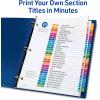 imageAvery 31Tab Dividers for 3 Ring Binders Customizable Table of Contents Multicolor Tabs 12 Sets 11129Divider