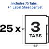 imageAvery 3Tab Unpunched Dividers for Use with Any Binding System Easy Print ampamp Apply Clear Label Strip Index Maker Customizable White Tabs 25 Sets 1144225 Sets