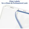 imageAvery 3Tab Unpunched Dividers for Use with Any Binding System Easy Print ampamp Apply Clear Label Strip Index Maker Customizable White Tabs 25 Sets 114425 Sets