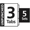imageAvery 3Tab Unpunched Dividers for Use with Any Binding System Easy Print ampamp Apply Clear Label Strip Index Maker Customizable White Tabs 25 Sets 114425 Sets