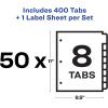imageAvery 5 Tab Dividers for 3 Ring Binder Easy Print ampamp Apply Clear Label Strip Index Maker Customizable White Tabs 5 Sets 11436100 sets