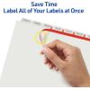imageAvery 5 Tab Dividers for 3 Ring Binder Easy Print ampamp Apply Clear Label Strip Index Maker Customizable White Tabs 5 Sets 1143625 sets