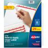 imageAvery 5 Tab Dividers for 3 Ring Binder Easy Print ampamp Apply Clear Label Strip Index Maker Customizable White Tabs 5 Sets 1143625 sets