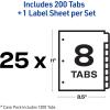 imageAvery 5 Tab Dividers for 3 Ring Binder Easy Print ampamp Apply Clear Label Strip Index Maker Customizable White Tabs 5 Sets 1143625 sets
