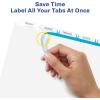 imageAvery 5 Tab Dividers for 3 Ring Binder Easy Print ampamp Apply Clear Label Strip Index Maker Customizable White Tabs 5 Sets 11436BinderDivider Set