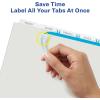 imageAvery 5 Tab Plastic Dividers for 3 Ring Binder Easy Print ampamp Apply Clear Label Strip Index Maker Customizable Multicolor Tabs 5 Sets 11452Frosted White