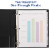 imageAvery 5 Tab Plastic Dividers for 3 Ring Binder Easy Print ampamp Apply Clear Label Strip Index Maker Customizable Multicolor Tabs 5 Sets 11452Frosted White