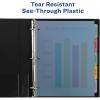 imageAvery 5 Tab Plastic Dividers for 3 Ring Binder Easy Print ampamp Apply Clear Label Strip Index Maker Customizable Multicolor Tabs 5 Sets 11452Multicolor