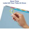 imageAvery 5 Tab Plastic Dividers for 3 Ring Binder Easy Print ampamp Apply Clear Label Strip Index Maker Customizable Multicolor Tabs 5 Sets 11452Multicolor
