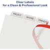 imageAvery 5007278211447 Print ampamp Apply Clear Label Dividers Index Maker Easy Apply Printable Label Strip 8 White Tabs 25 Sets Case Pack of 6