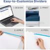 imageAvery 8 Tab Dividers for 3 Ring Binder Easy Print ampamp Apply Clear Label Strip for Copiers Index Maker Customizable White Tabs 5 Sets 114225 Sets Pack of 10