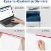 imageAvery 8 Tab Dividers for 3 Ring Binder Easy Print ampamp Apply Clear Label Strip for Copiers Index Maker Customizable White Tabs 5 Sets 114225set Pack of 10