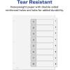 imageAvery 8 Tab Dividers for 3 Ring Binders Customizable Table of Contents Classic White Tabs 6 Sets 118228 Tab Pack of 10